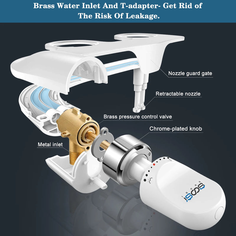 Soosi bidê assento do vaso sanitário de fixação ultra slim
