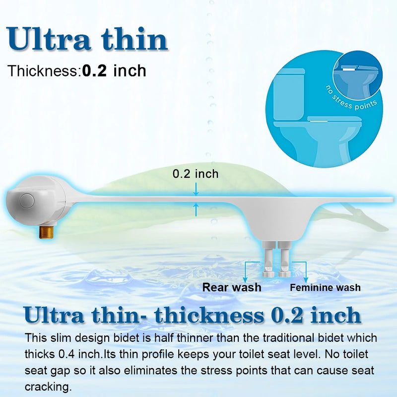 Soosi bidê assento do vaso sanitário de fixação ultra slim