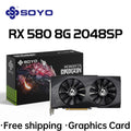 SOYO-Radeon RX580 8G Placas Gráficas, Memória GDDR5