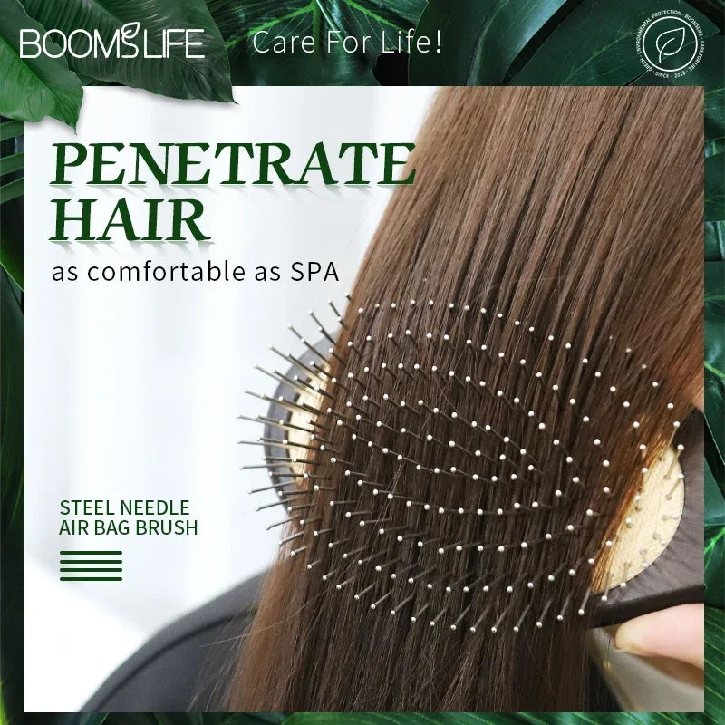 Denman Cabeça Massagem Escova, Escova De Cabelo De Aço